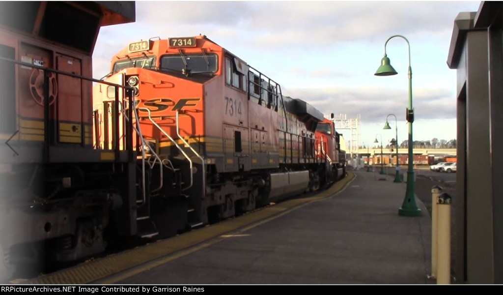 BNSF 7314 trails second